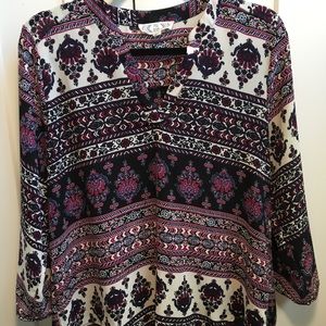 Sheer Patterned Tunic